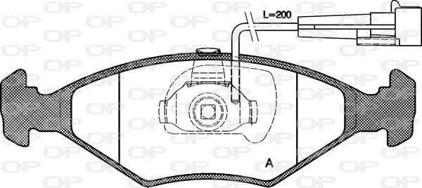 OPEN PARTS Комплект тормозных колодок, дисковый тормоз BPA0281.32